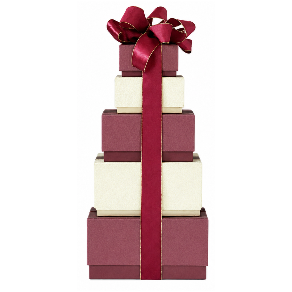 Tower Of Treats - Burgundy & Light Gold Shimmer
