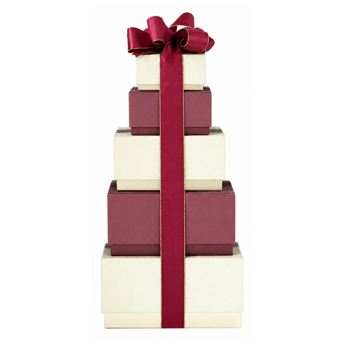 Tower Of Treats - Burgundy & Light Gold Shimmer