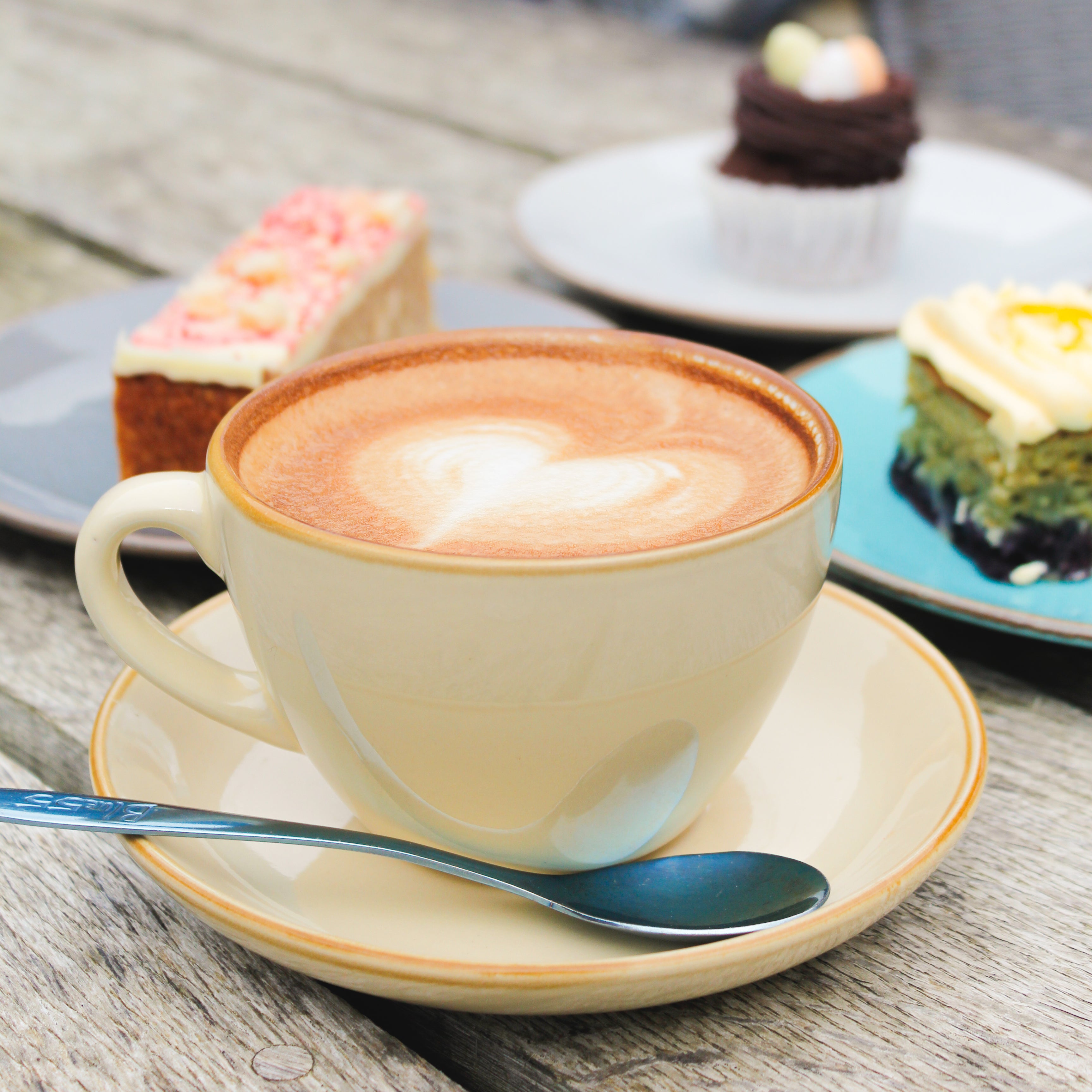 Set of 6 Stoneware Cups & Saucers