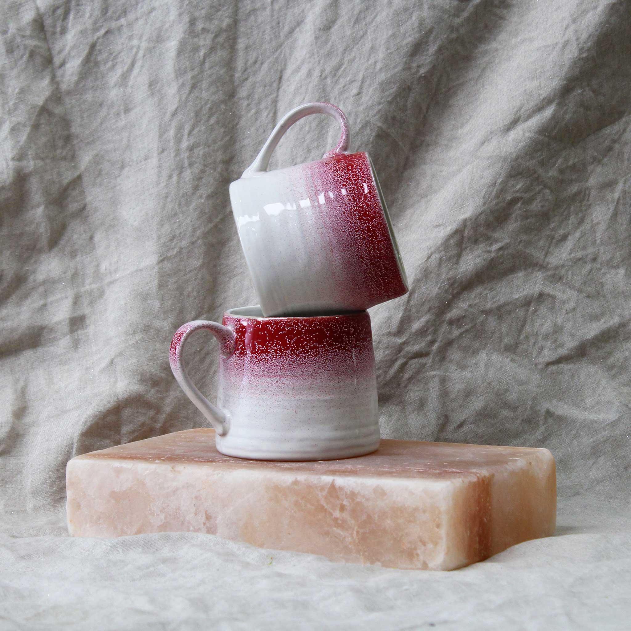 Red & Grey Glaze Mug Set from China Blue