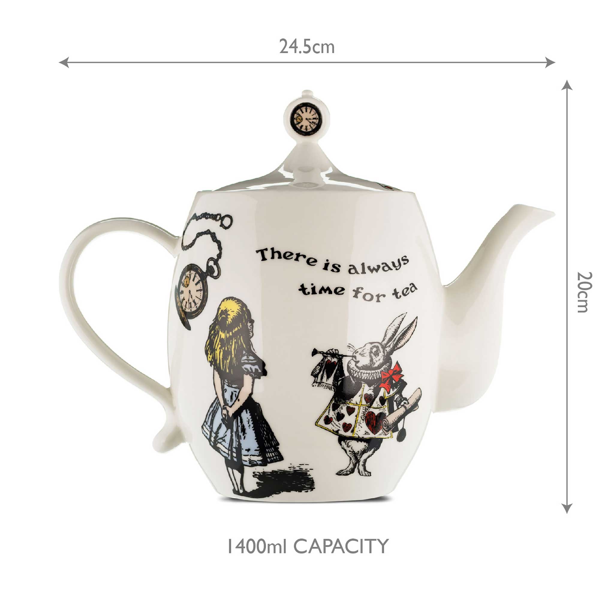 Dimensions - Alice in Wonderland teapot from China Blue