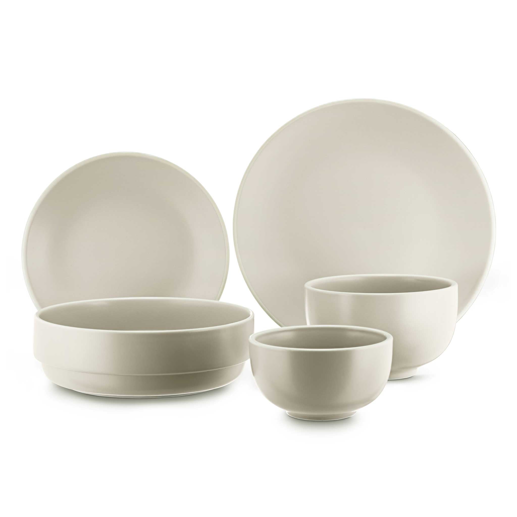 Stoneware Ceramic Dinnerware set in sand yellow from China Blue