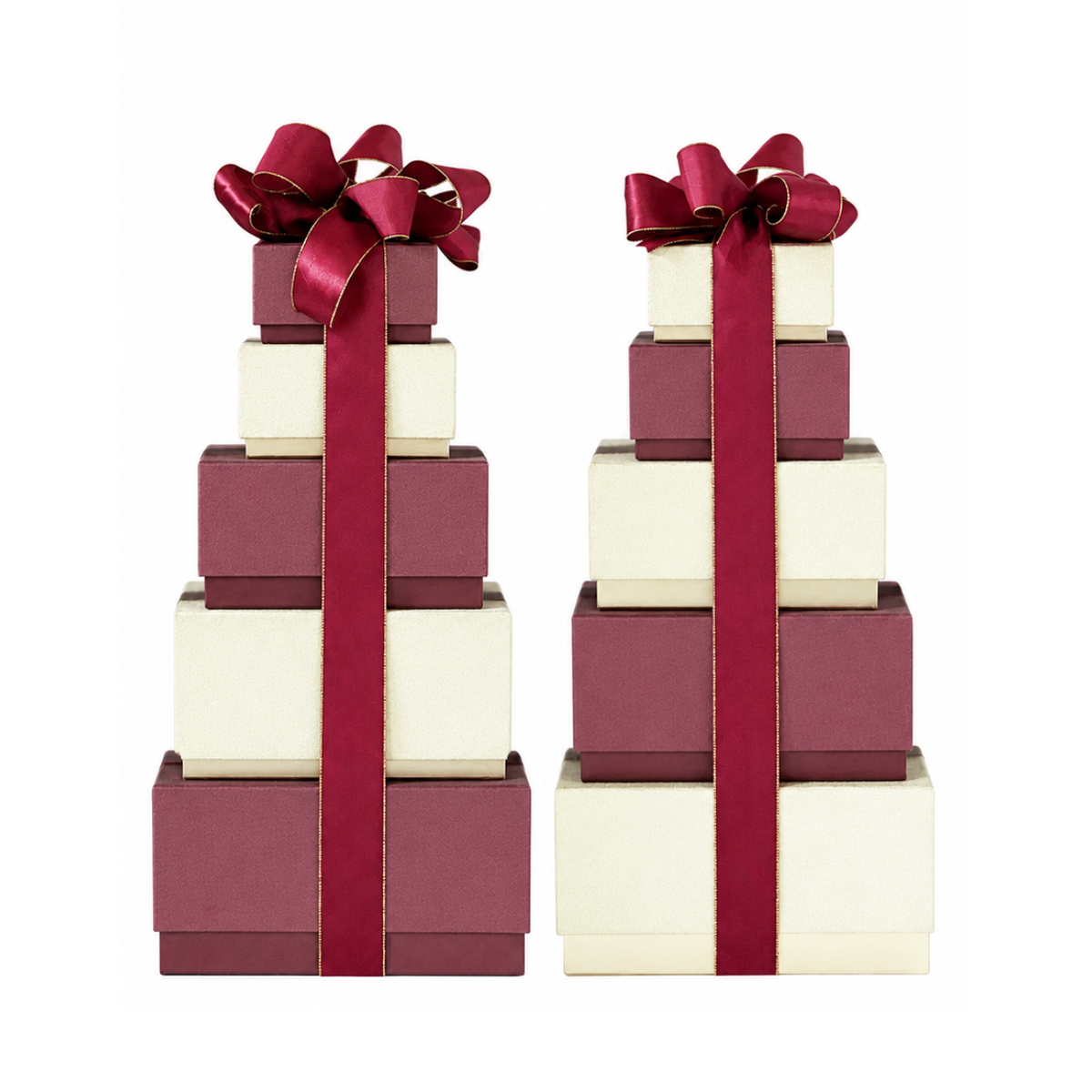 Tower Of Treats - Burgundy & Light Gold Shimmer