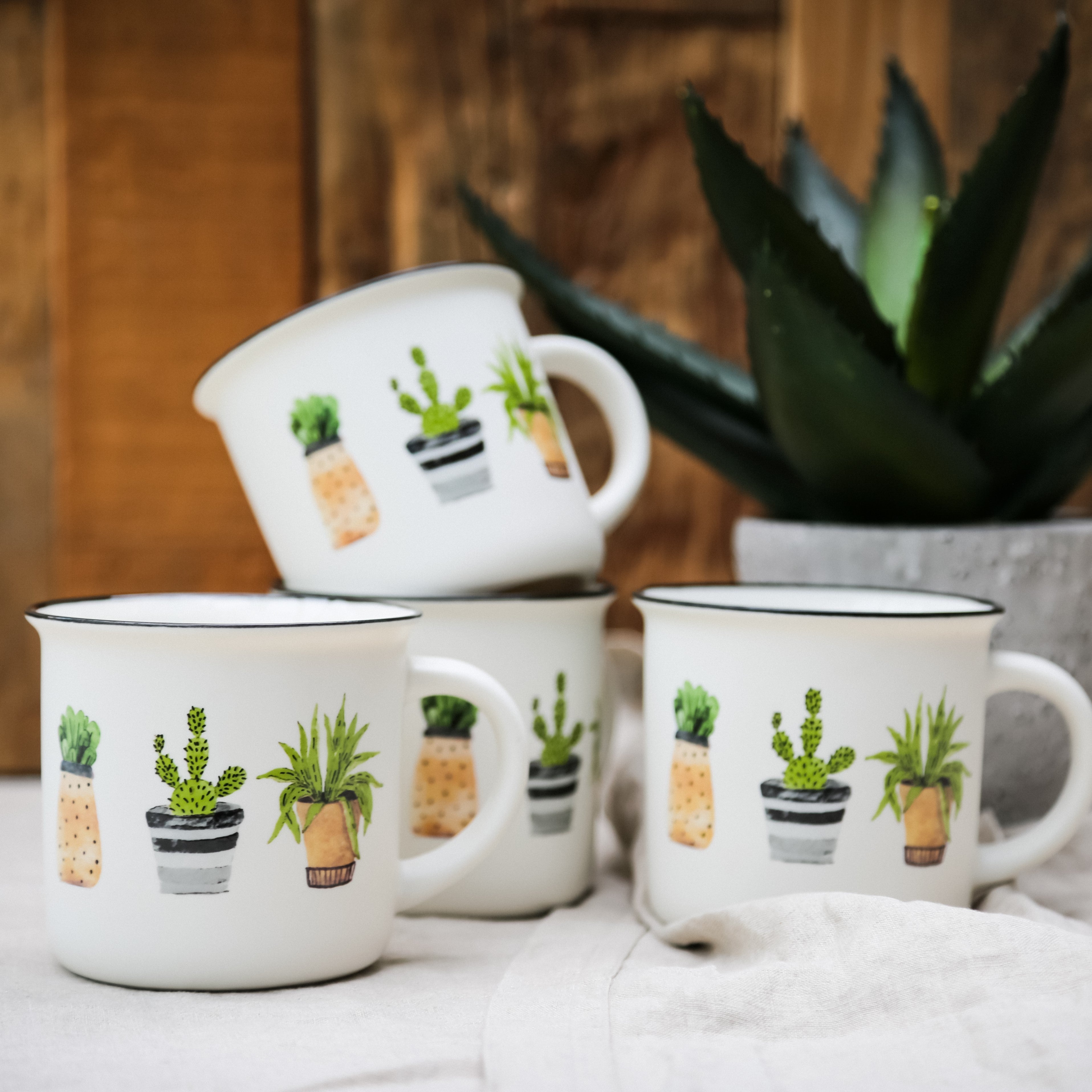 Set of 2 Cactus Mugs