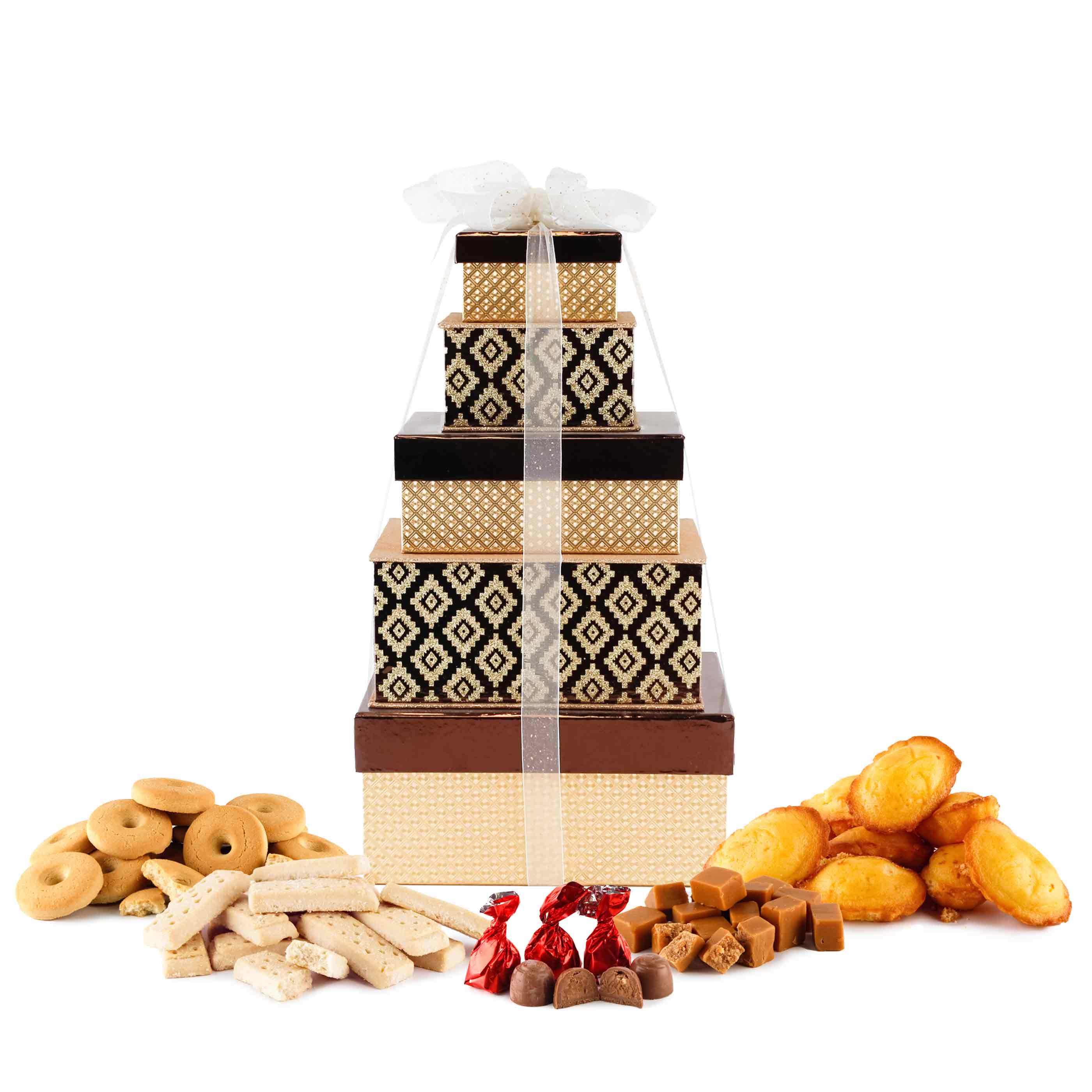 Tower of Treats - Gold & Brown