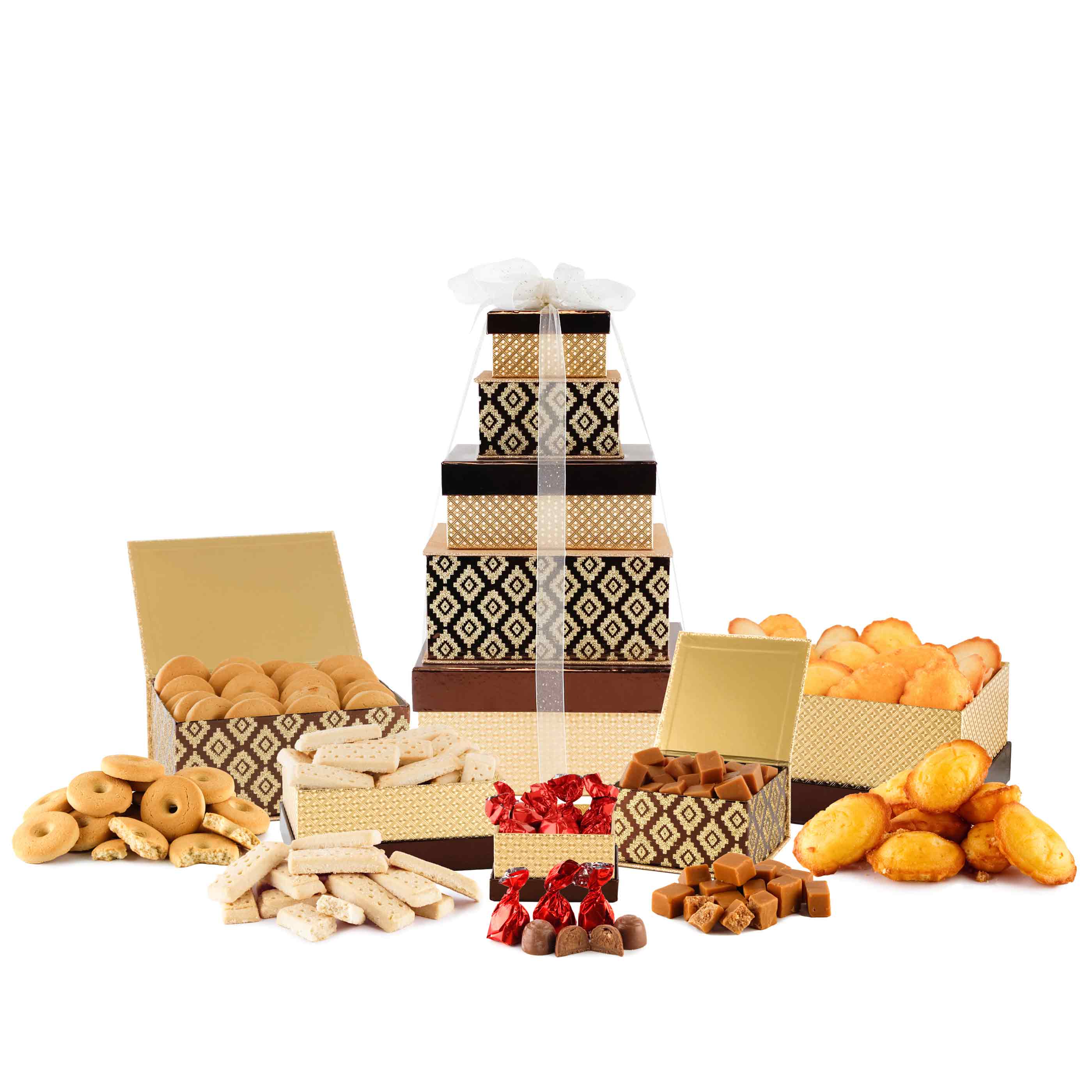 Tower of Treats - Gold & Brown
