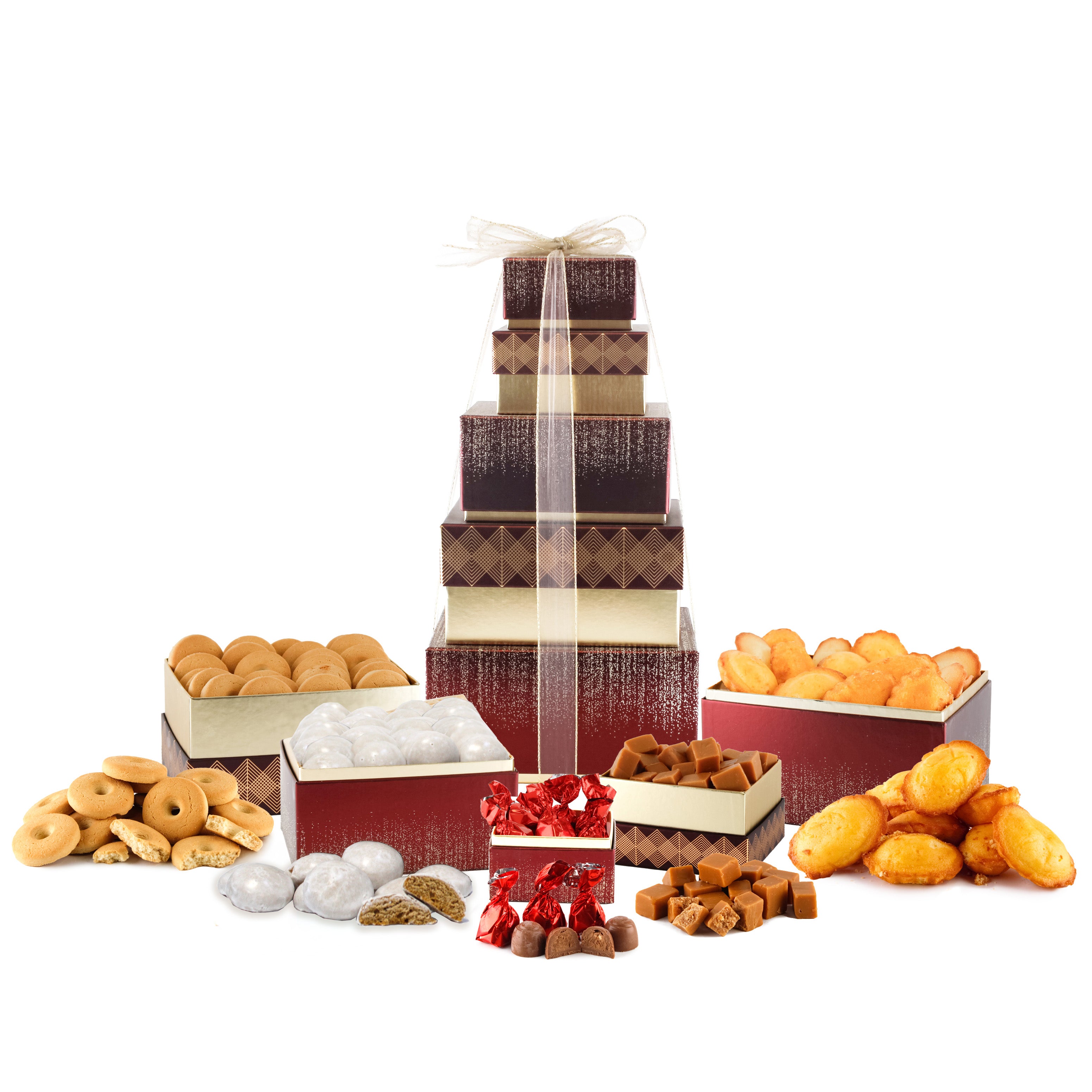 Tower of Treats - Gold & Plum