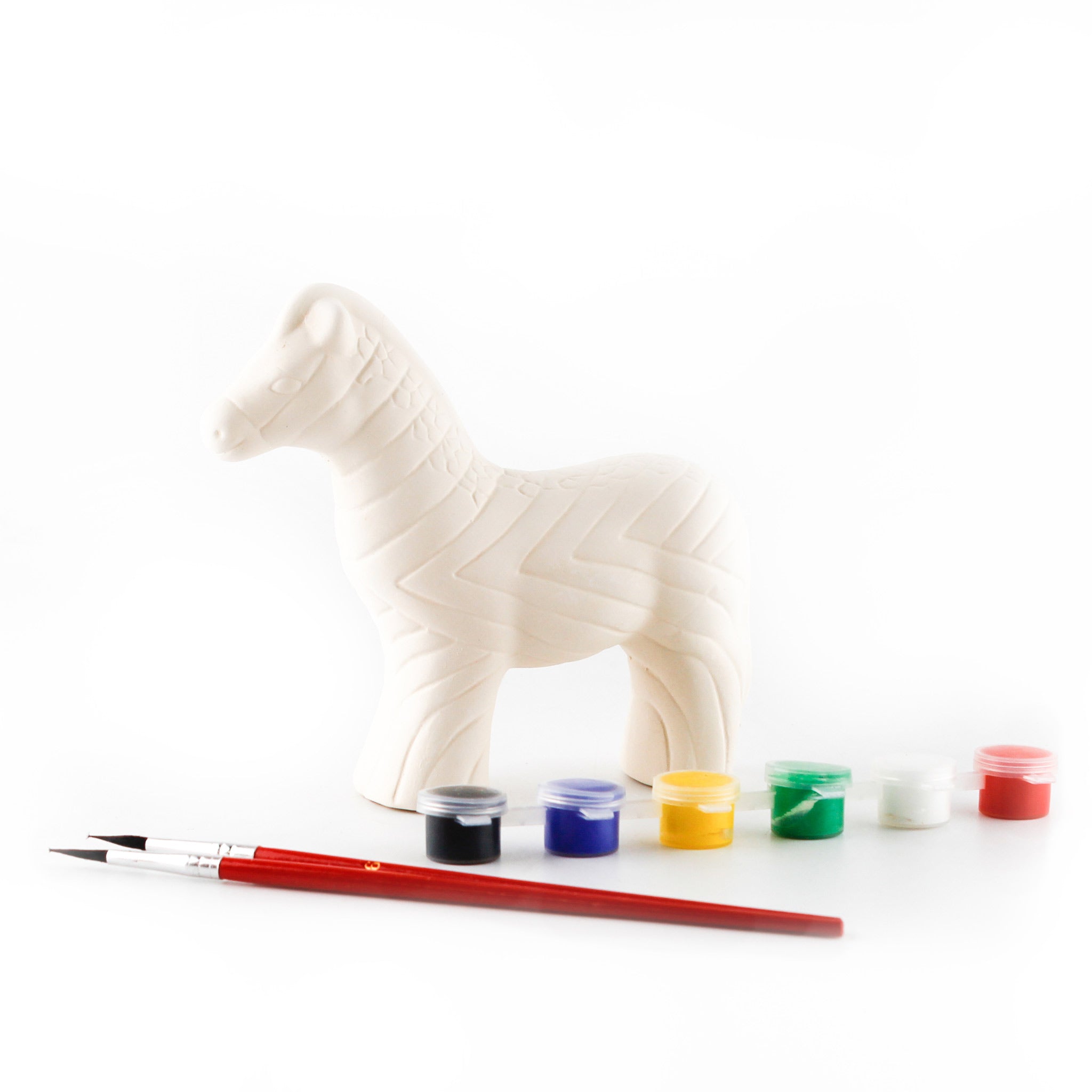Paint your own zebra kit with paints