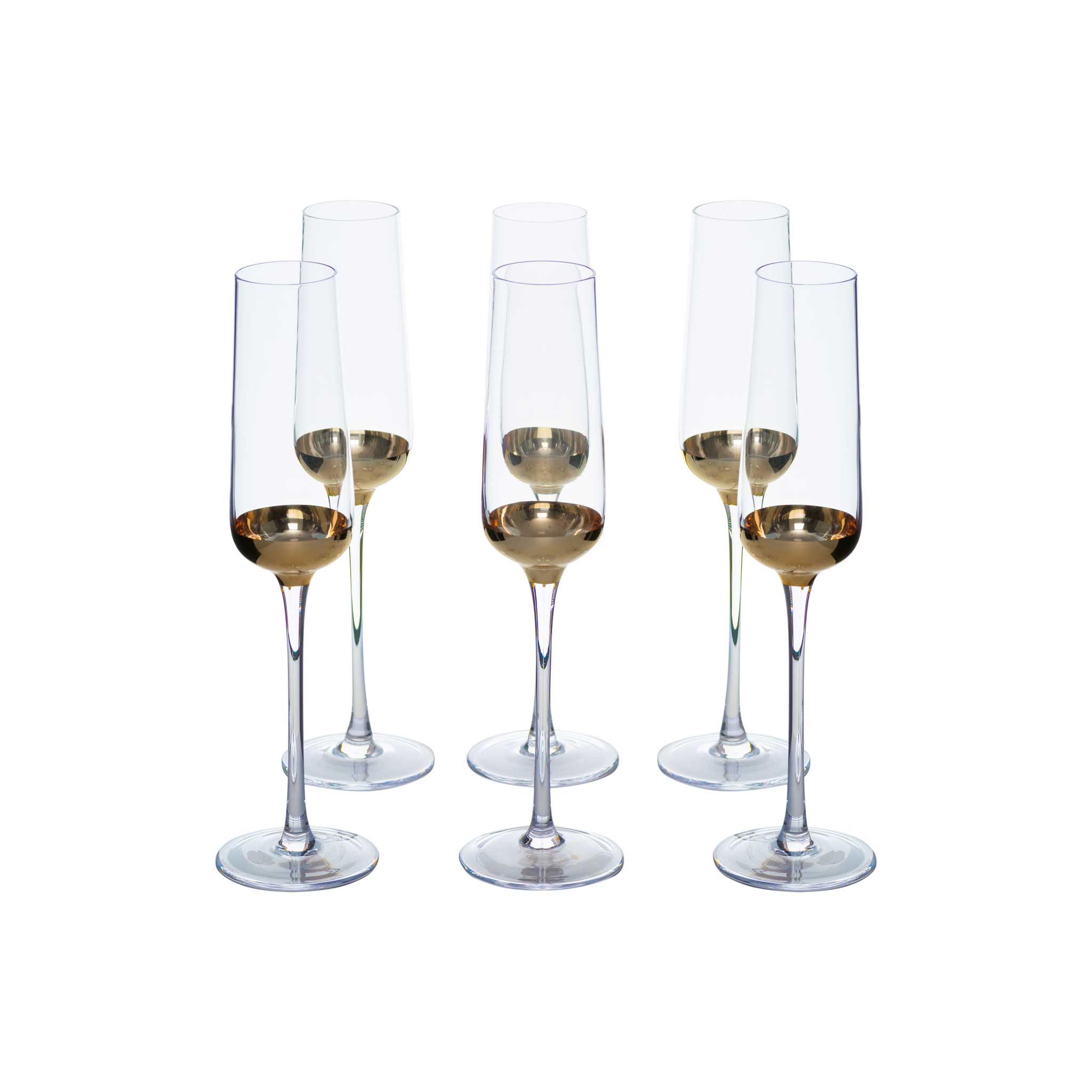 Designer Champagne Flutes from China Blue