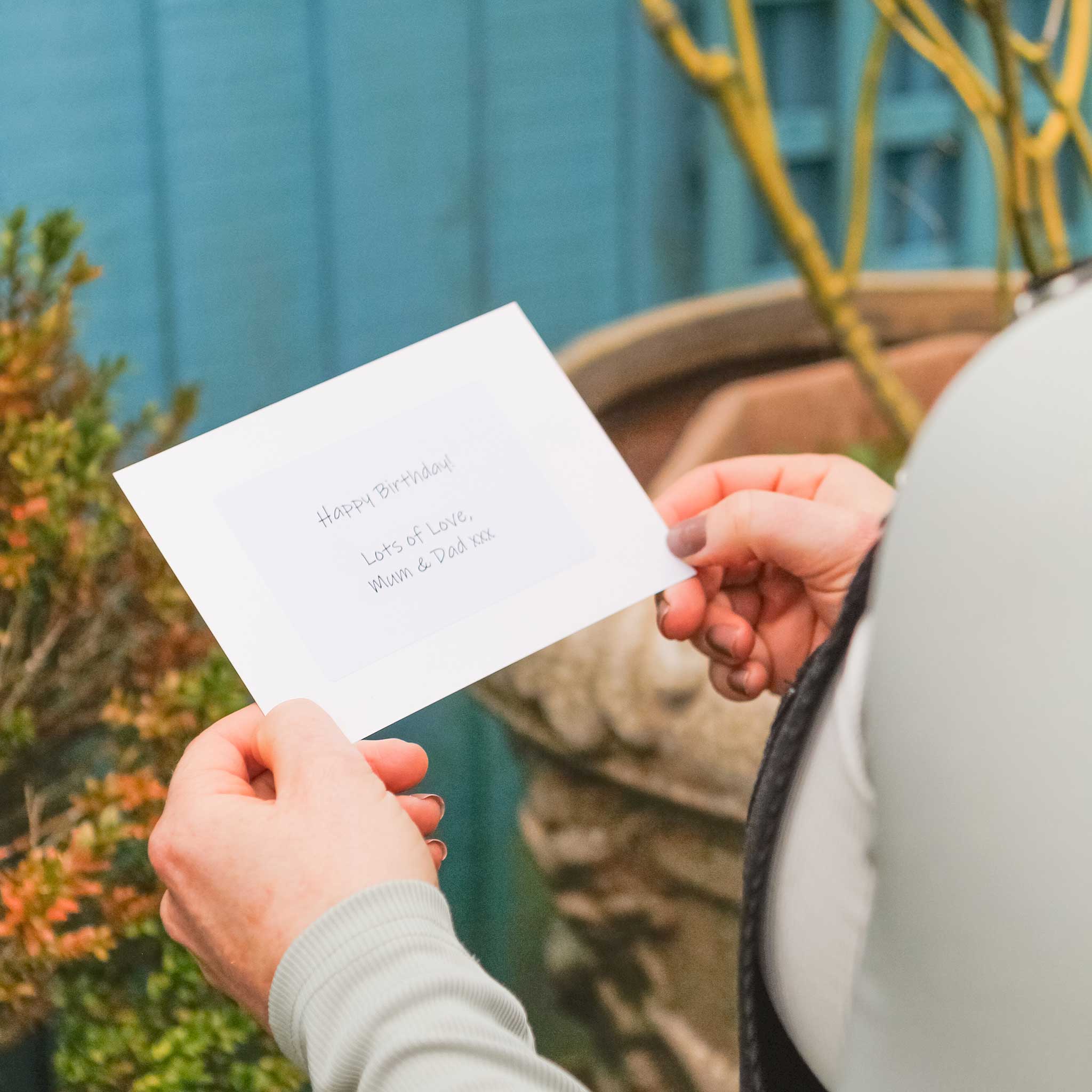 Add a hand-written message with a Gift Card