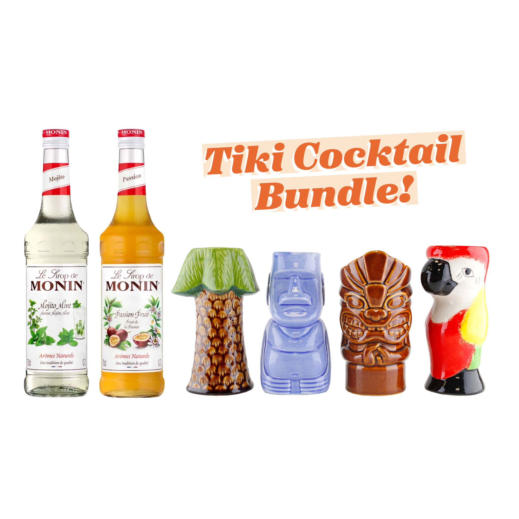 Tiki Cocktail Mugs | Aztec, Island, Parrot & Palm Tree