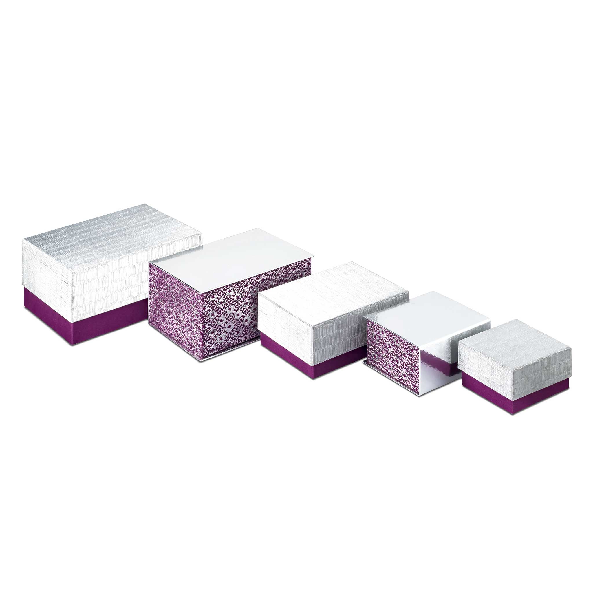 Tower of Treats Boxes - Purple and Silver