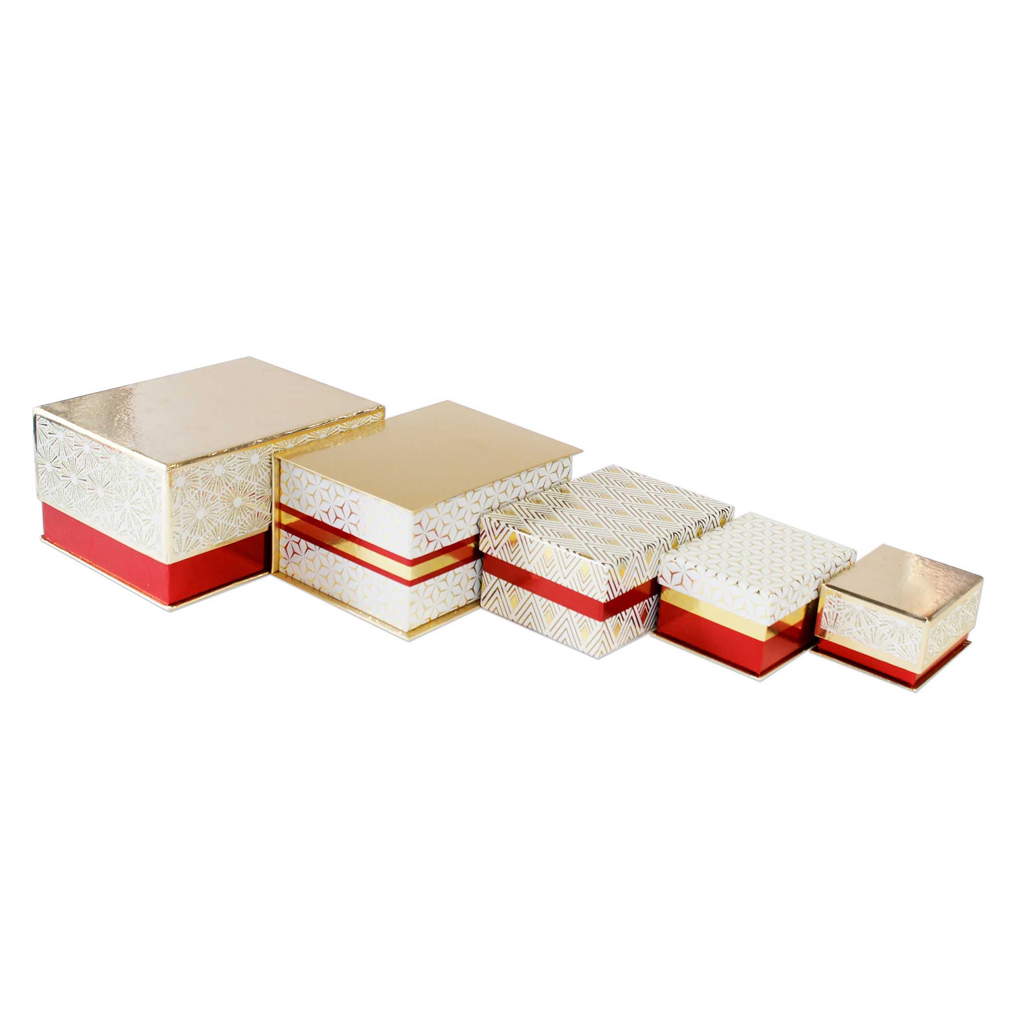 Tower of Treats Boxes - Red and Gold
