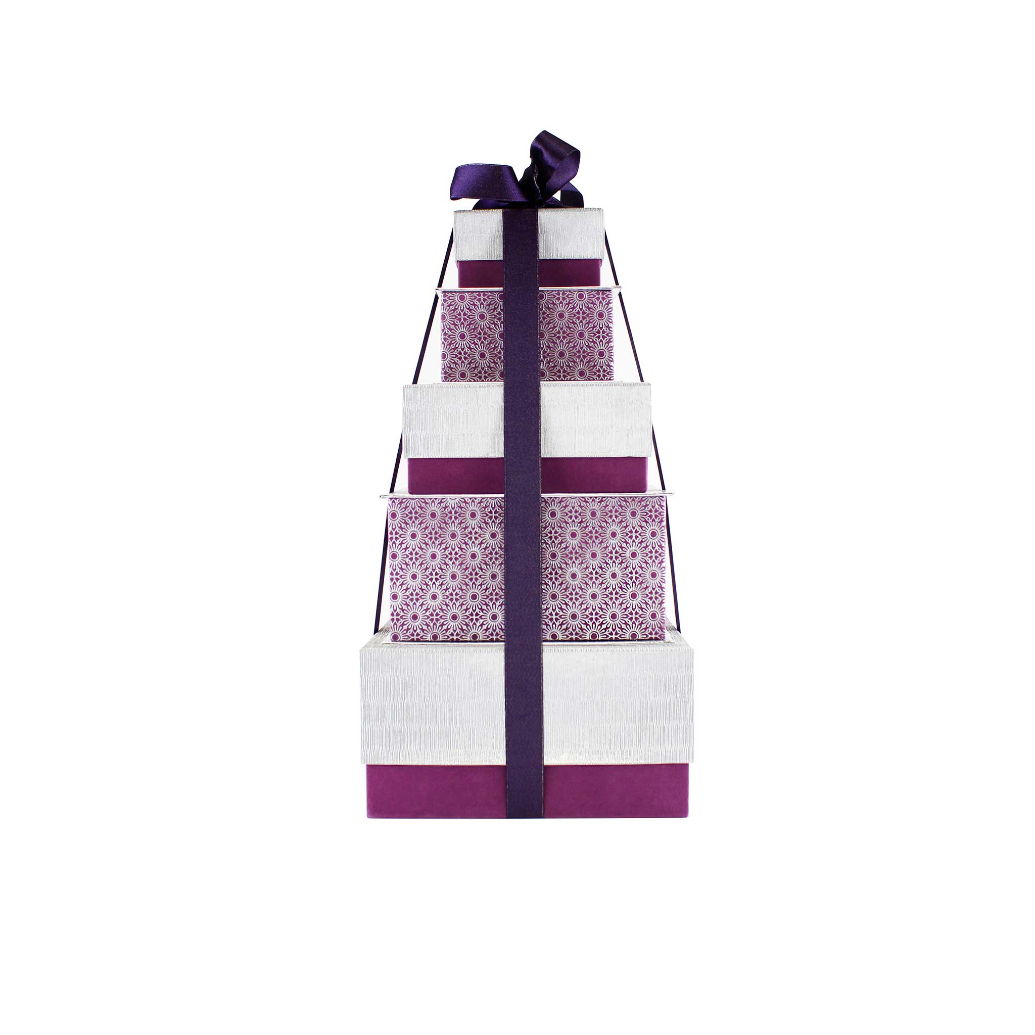 Purple and Silver Tower of Treats from China Blue