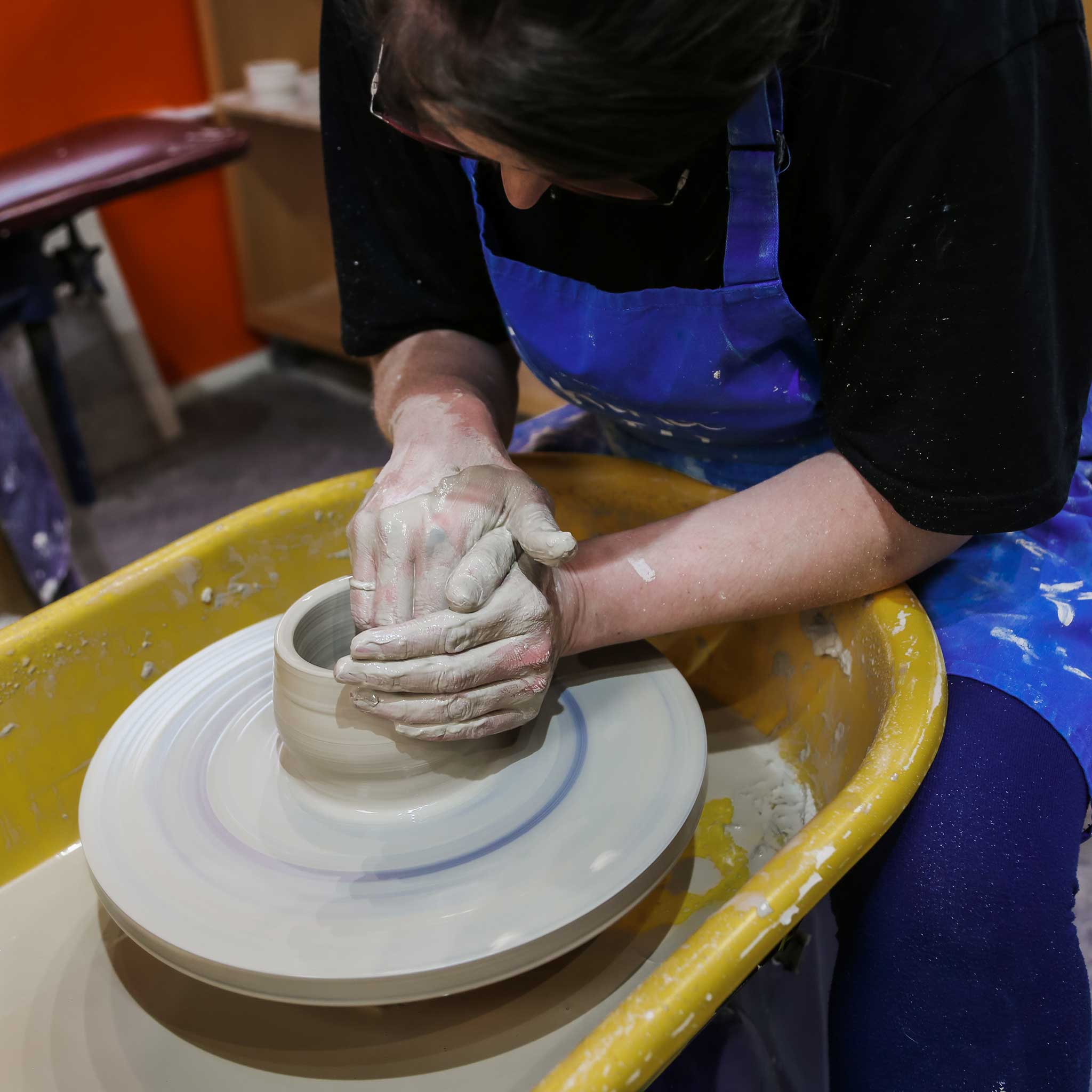 Making a pot at China Blue