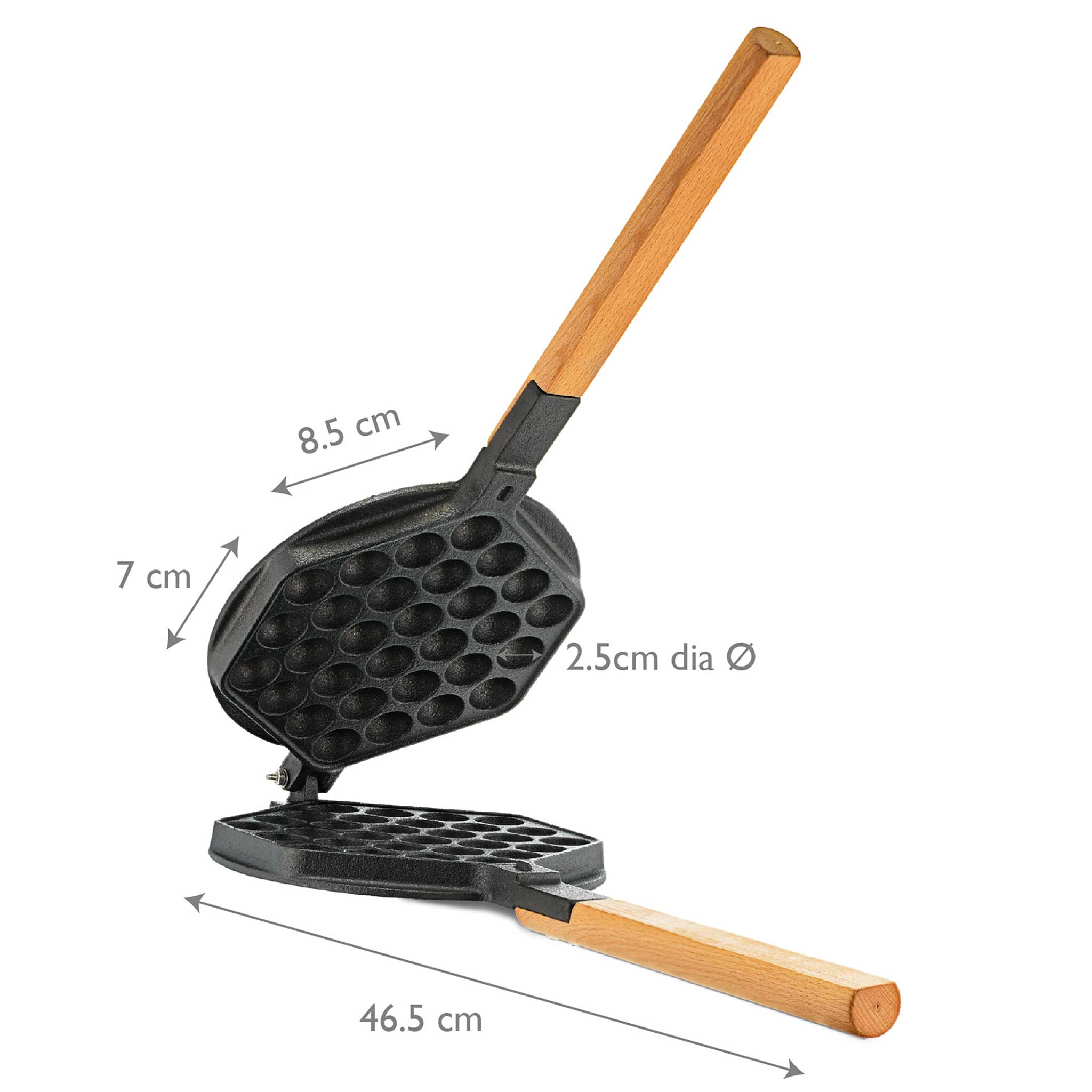 Bubble Waffle open pan dimensions from China Blue
